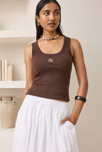 Load image into Gallery viewer, Zoe Contour Rib Tank Top | Chocolate