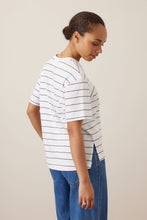 Load image into Gallery viewer, Stevie Slouchy Tee | White/Phantom Stripe