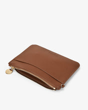 Load image into Gallery viewer, Flat Pouch | Tan Saffiano