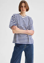 Load image into Gallery viewer, Jericho Stripe Tee | Cobalt