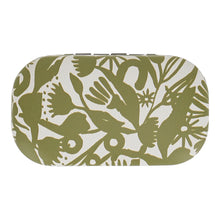 Load image into Gallery viewer, Safekeeper in a green and white floral pattern