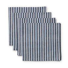 Load image into Gallery viewer, Samara Stripe Dark Blue Napkin | Set 4