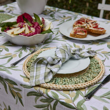 Load image into Gallery viewer, Palma Natural/Green Braided Placemat
