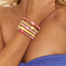 Load image into Gallery viewer, Woven Hair Ties | Pink Yellow