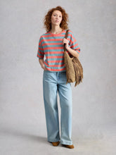 Load image into Gallery viewer, Katya Stripe T-Shirt | Coral Multi