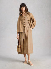 Load image into Gallery viewer, Tiff Linen Blend Shirt Dress | Natural Multi