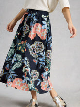Load image into Gallery viewer, Abigail Midi Skirt | Navy Print