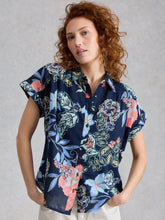 Load image into Gallery viewer, Orla Button Through Shirt | Navy Multi