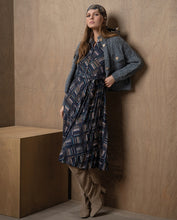 Load image into Gallery viewer, Geometric Print Shirt Dress | Blue