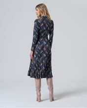 Load image into Gallery viewer, Geometric Print Shirt Dress | Blue