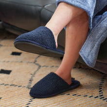 Load image into Gallery viewer, Cosy Men's Sherpa Slippers | Navy