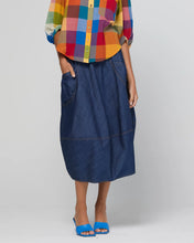 Load image into Gallery viewer, Guru Skirt | Dark Denim/Contrast Stitching