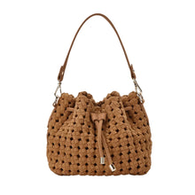 Load image into Gallery viewer, Box Weave Bucket Bag | Tan