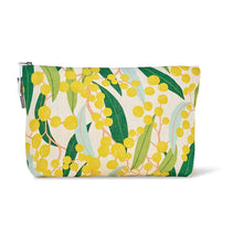 Load image into Gallery viewer, Linen Cotton Cosmetic Bag Large | Golden Wattle