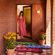 Load image into Gallery viewer, Pansy Green Long Door Mat