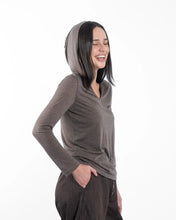 Load image into Gallery viewer, Maud Dainty Blank Hoodie | Choc Mousse