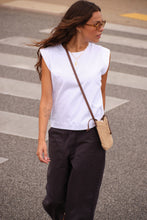 Load image into Gallery viewer, Esme Extended Shoulder Tee | White