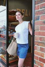 Load image into Gallery viewer, Esme Extended Shoulder Tee | White