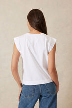 Load image into Gallery viewer, Esme Extended Shoulder Tee | White