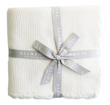 Load image into Gallery viewer, Mini Moss Stitch Baby Blanket / Ivory
