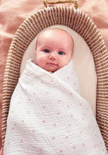 Load image into Gallery viewer, Muslin Swaddle Pink Stars