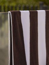 Load image into Gallery viewer, Stripe Beach Towel | Cocoa/White