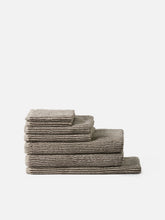 Load image into Gallery viewer, Stripe Cotton Face Cloth | Cocoa/Bone