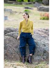 Load image into Gallery viewer, M.A.Dainty Trucker Jeans | Dark Denim w/ Tobacco tie