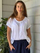 Load image into Gallery viewer, Ellie Round Neck Top | White