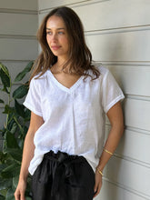 Load image into Gallery viewer, Ellie V Neck Top | White