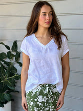 Load image into Gallery viewer, Ellie V Neck Top | White