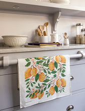 Load image into Gallery viewer, Lemons 100% Linen Tea Towel