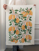 Load image into Gallery viewer, Lemons 100% Linen Tea Towel