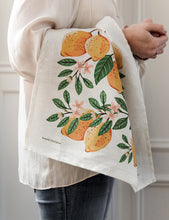 Load image into Gallery viewer, Lemons 100% Linen Tea Towel