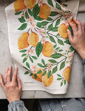 Load image into Gallery viewer, Lemons 100% Linen Tea Towel