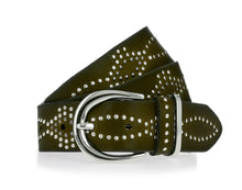 Load image into Gallery viewer, Melinda Silver Belt | Dark Green