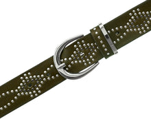 Load image into Gallery viewer, Melinda Silver Belt | Dark Green