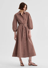 Load image into Gallery viewer, McKenna Stripe Dress | Chocolate