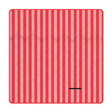 Load image into Gallery viewer, Red and pink picnic mat shown unrolled and on a white background.
