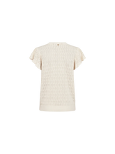 Load image into Gallery viewer, Ganna Pattern O-Neck Knit Top | Ecru