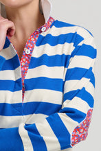 Load image into Gallery viewer, Rugby Sweatshirt | Mid Blue/Ivory