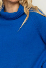 Load image into Gallery viewer, Petersham Wool/Cashmere Polo Neck | Azure