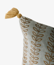 Load image into Gallery viewer, Leaf Handblock Velvet Cushion