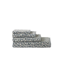 Load image into Gallery viewer, Set of three folded towels with a floral pattern on a white background