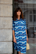 Load image into Gallery viewer, Hailey Shirt Dress | Blue Mosaic
