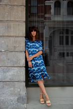 Load image into Gallery viewer, Hailey Shirt Dress | Blue Mosaic