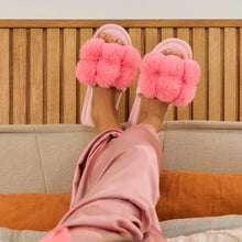 Load image into Gallery viewer, Cosy Luxe Pom Pom Slippers | Shell Pink