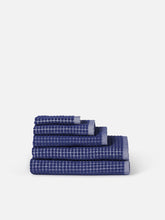 Load image into Gallery viewer, Nero Cotton Face Cloth | Cobalt/Cream
