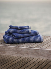 Load image into Gallery viewer, Nero Cotton Face Cloth | Cobalt/Cream