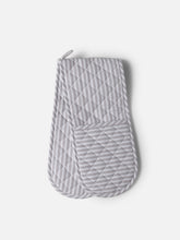 Load image into Gallery viewer, Classic Stripe Double Oven Glove | Grey/White